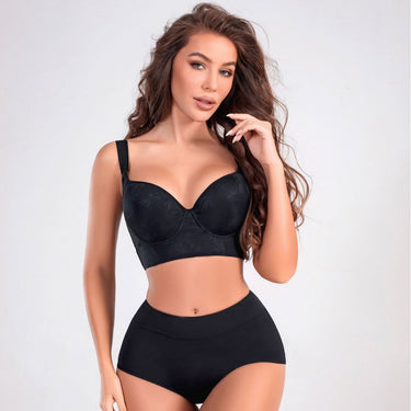 Push-up and side-breasted adjustable underwire bra